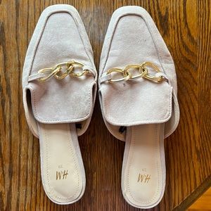 H&M dusty pink mules